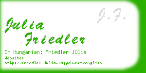 julia friedler business card