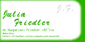 julia friedler business card